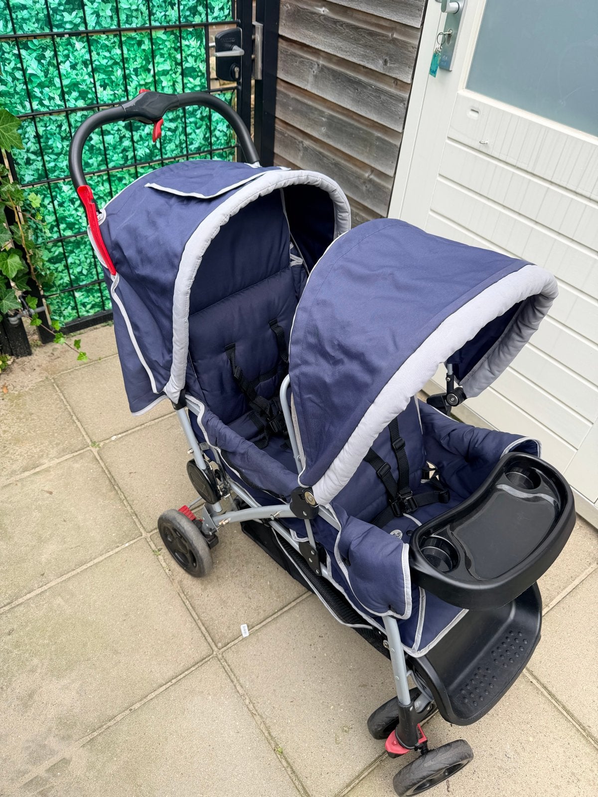 Dubbele Buggy met Regenhoes - Ideaal voor Tweelingen, Ophalen, Zo goed als nieuw, Overige merken, Duomodel