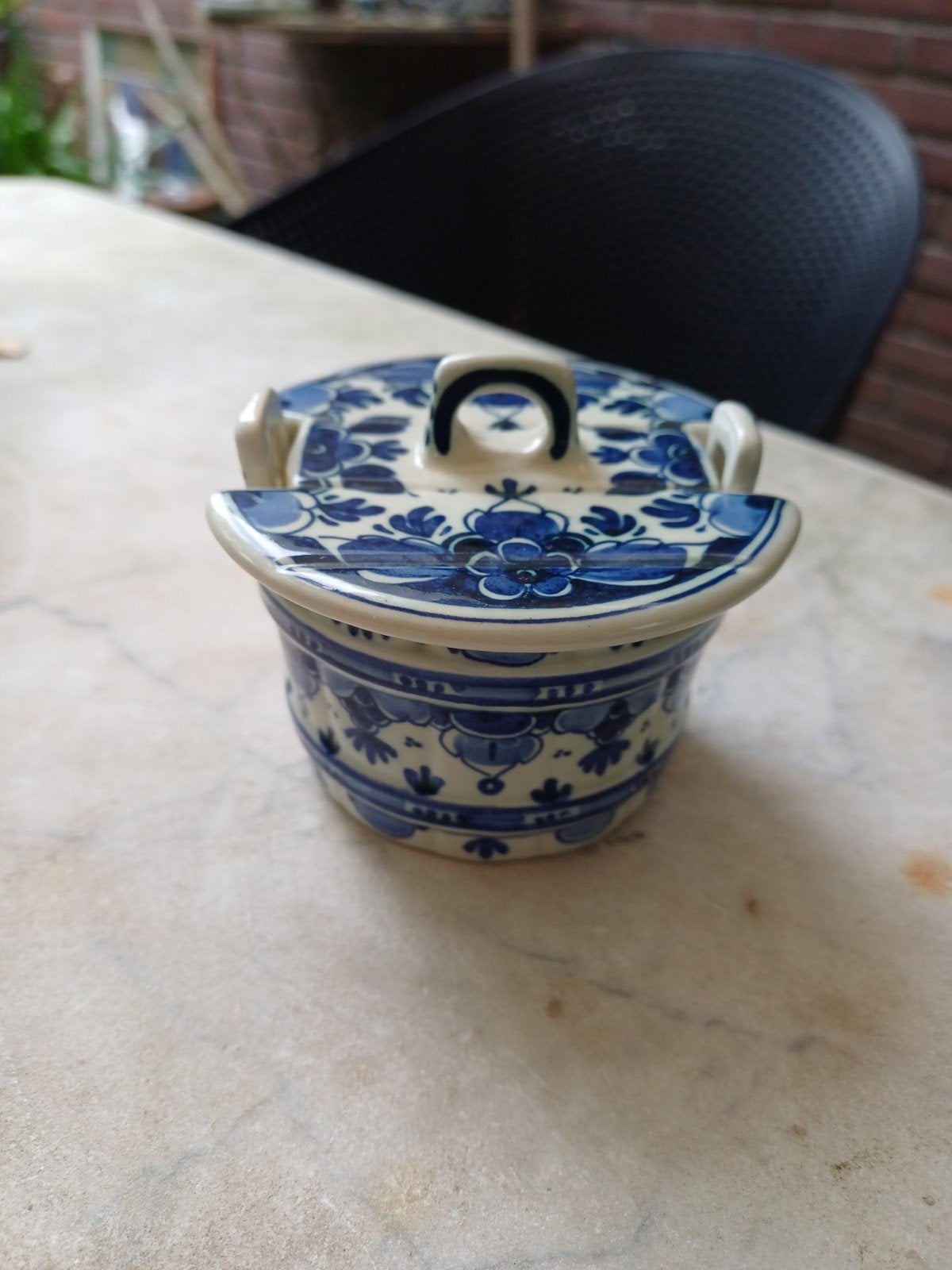 Zenith Gouda Delfts blauw aardewerk botervlootje, Ophalen of Verzenden