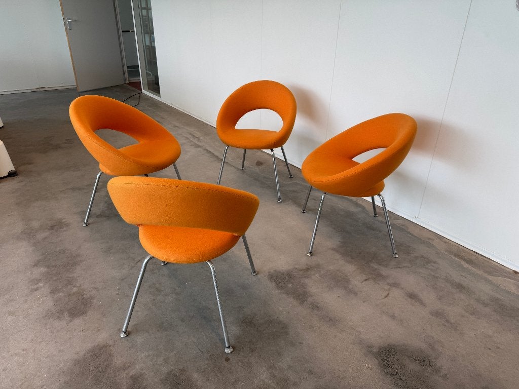 4x Artifort Nina designstoelen | Oranje | René Holten, Ophalen, Modern design, Gebruikt, Overige kleuren