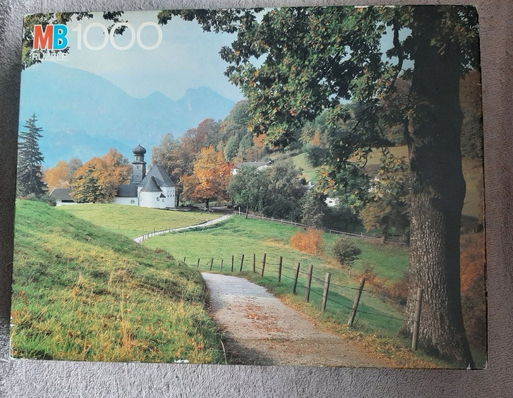 Legpuzzel Kochel Beieren Duitsland (MB puzzel), Ophalen of Verzenden, 500 t/m 1500 stukjes, Gebruikt, Legpuzzel