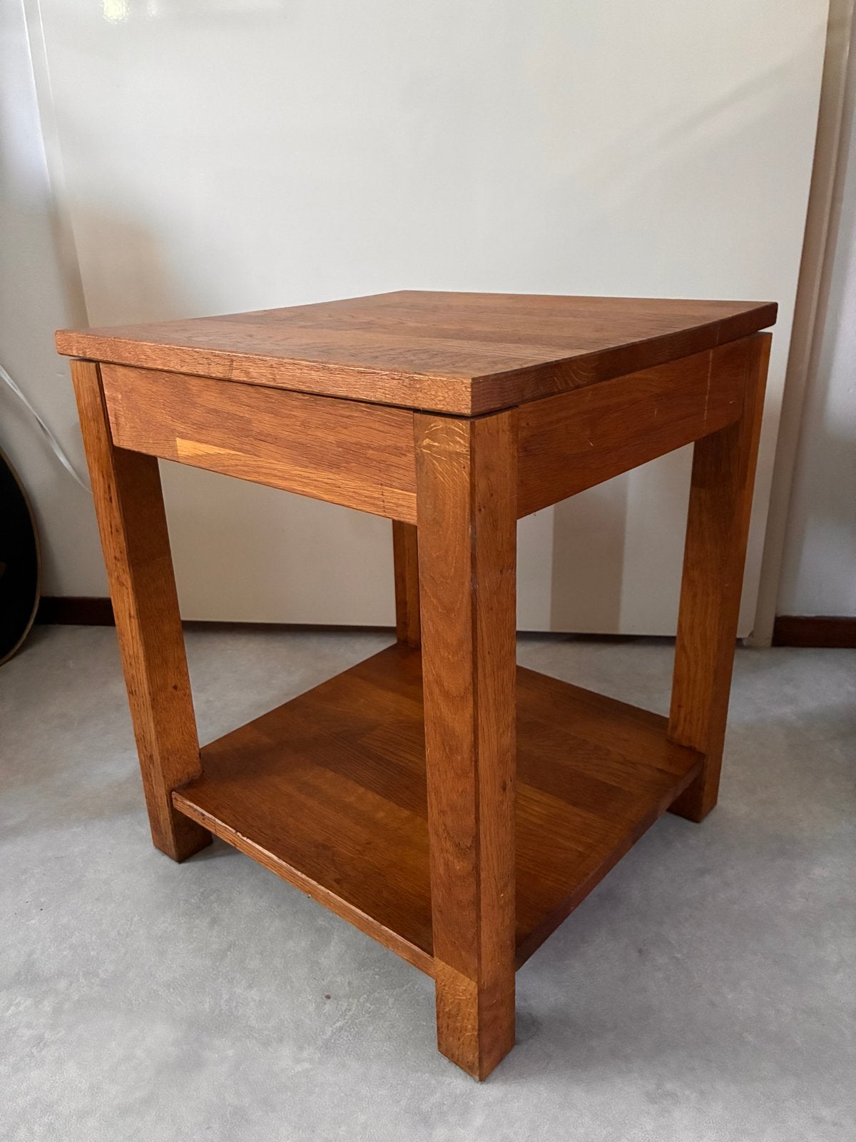 Teakhouten Sidetable - H 47 cm, Br 39 cm, Huis en Inrichting, Tafels | Sidetables, Ophalen, Gebruikt, Minder dan 50 cm, 25 tot 50 cm