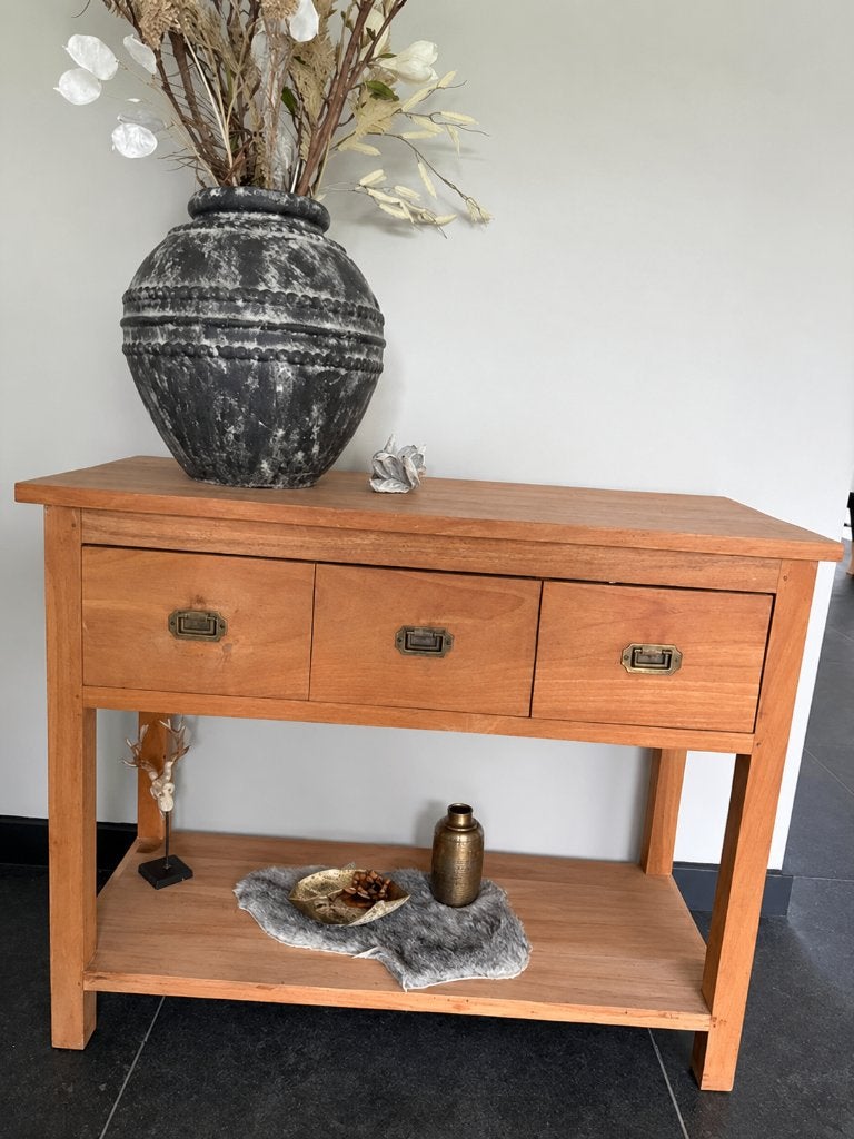 sidetable teakhout, Ophalen, 100 tot 150 cm, Teakhout, Zo goed als nieuw