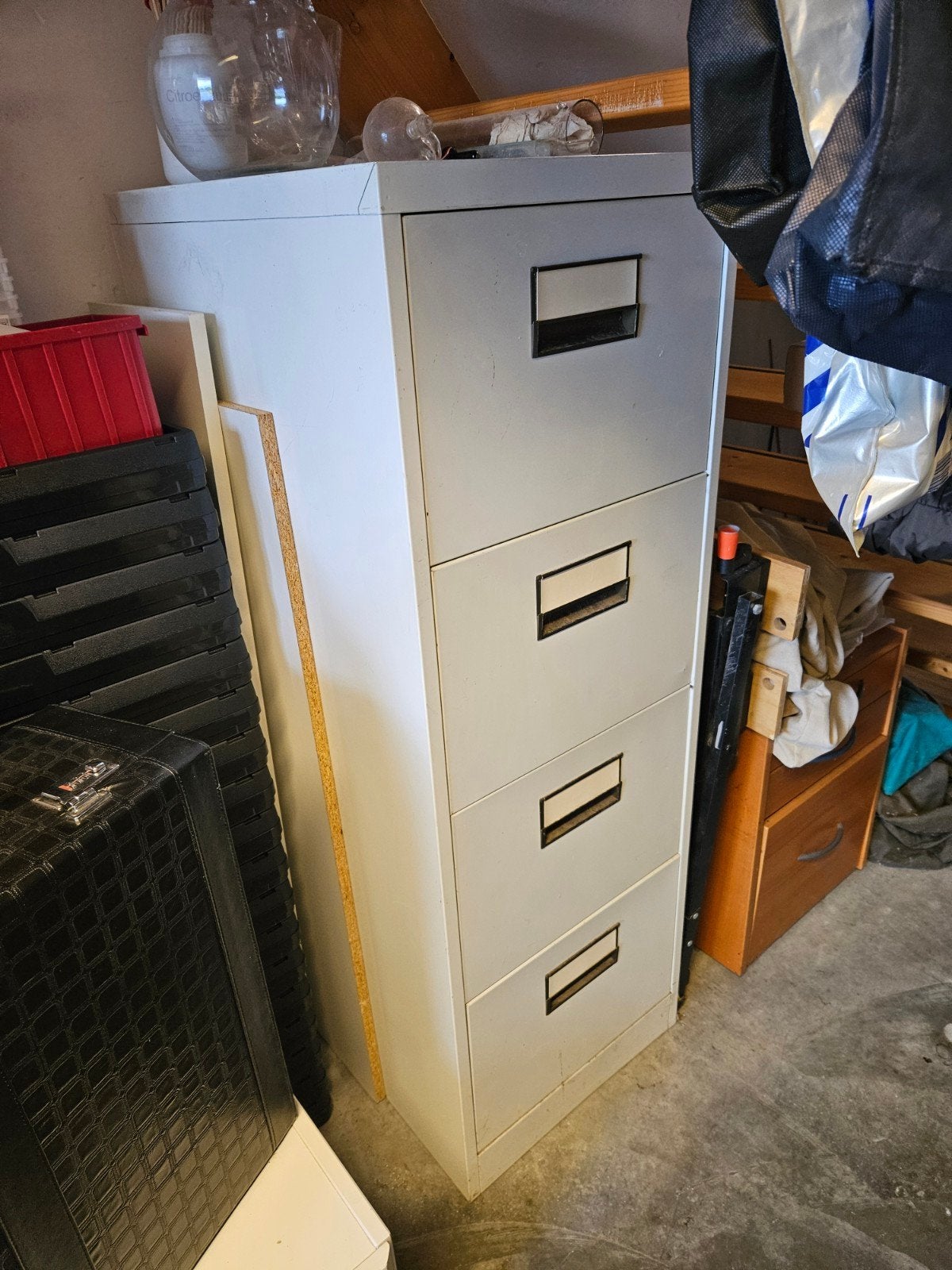 Metalen archiefkast met 4 laden, Ophalen, Minder dan 50 cm, Gebruikt, Klassiek kantoor