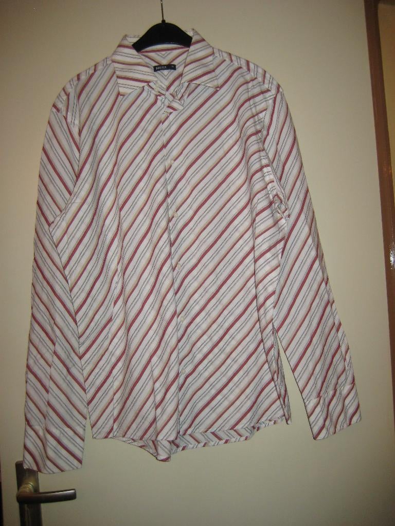 Diagonaal gestreepd Mexx-hemd, XL, Ophalen of Verzenden, Zo goed als nieuw, Halswijdte 43/44 (XL)