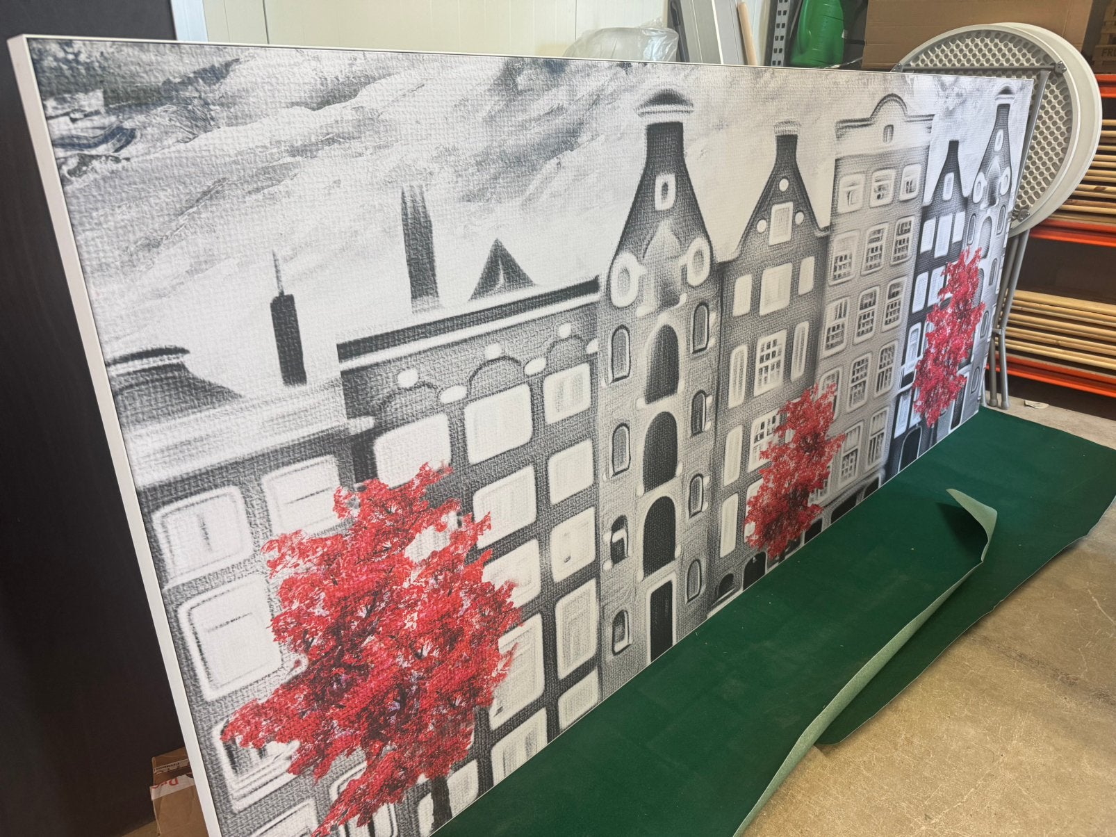 Akoestisch wandpaneel / schilderij NYINK, Antiek en Kunst, Ophalen, Stadsgezicht