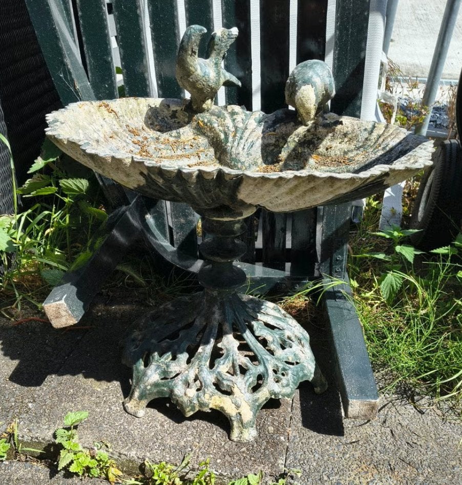 vogelwaterbak Gietijzeren waterbak vogels, Tuin en Terras, Ophalen, Gebruikt, ., .