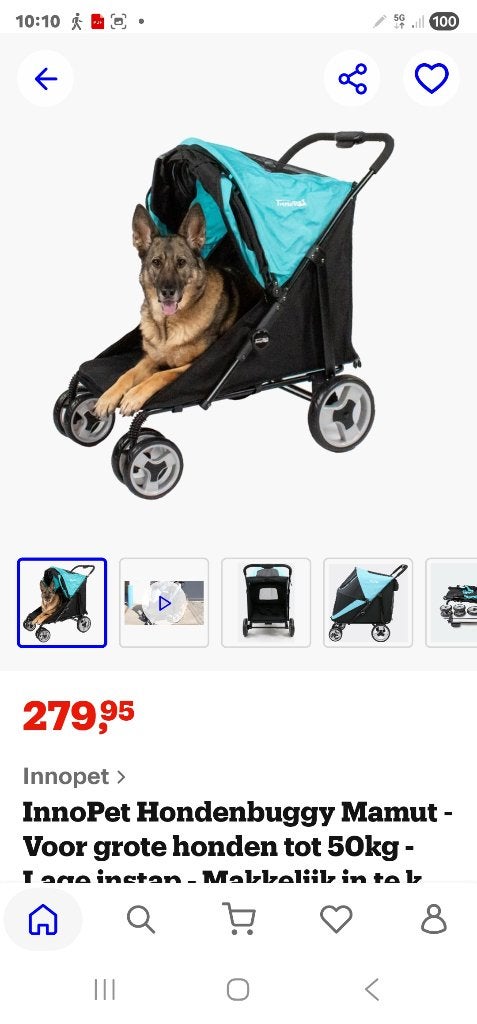 Innopet grote hondenbuggy, Ophalen of Verzenden, Zo goed als nieuw