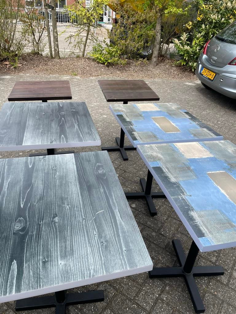 Diverse terrastafels - Gebruikt, Tuin en Terras, Tuintafels, Gebruikt, Rechthoekig, Overige materialen, Ophalen of Verzenden