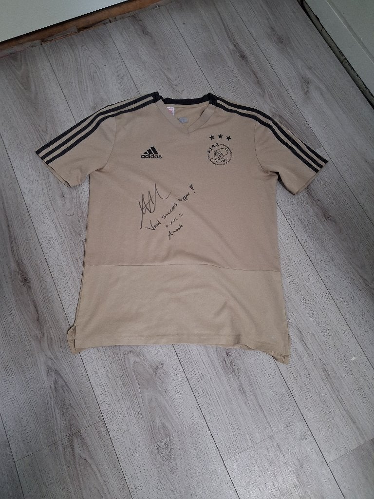 Ajaxshirt met handtekening Anouk Hoogendijk, Ophalen of Verzenden, Gebruikt, Ajax, Shirt