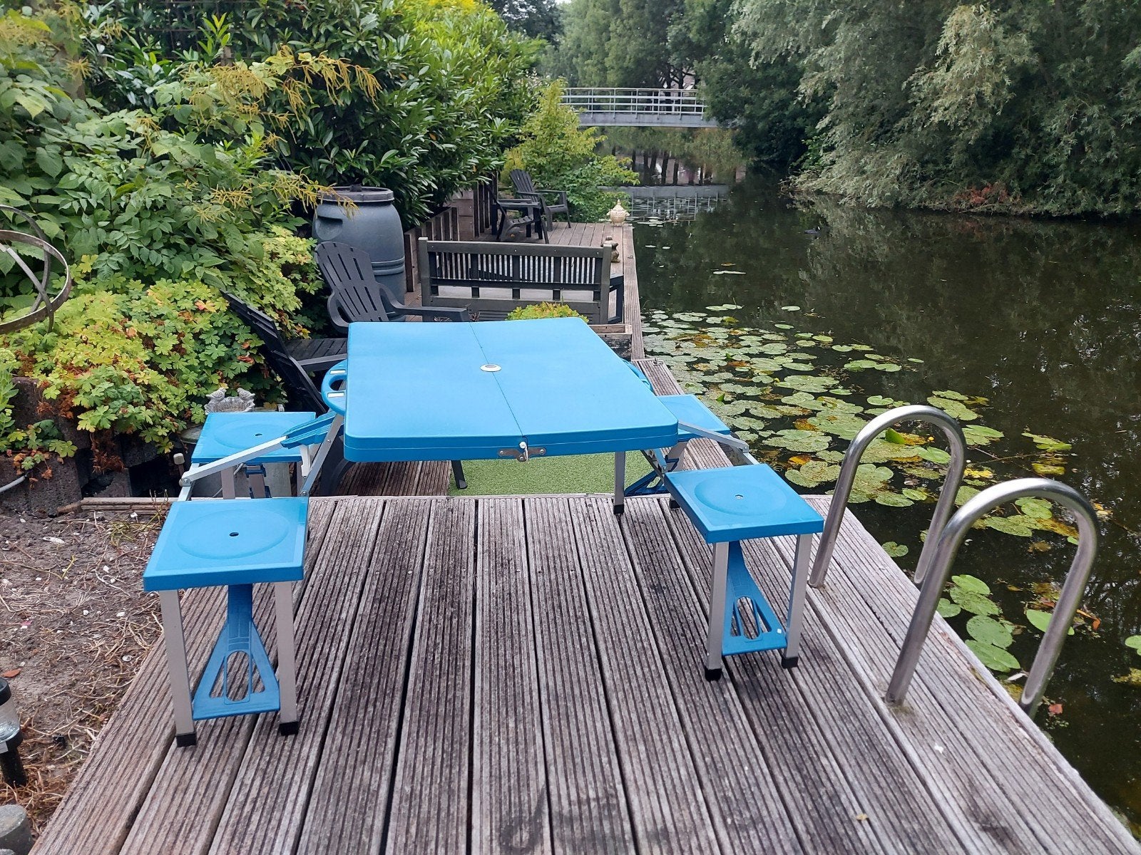 picknickmand picknick tafel koffermodel, Ophalen, Zo goed als nieuw, Campingtafel
