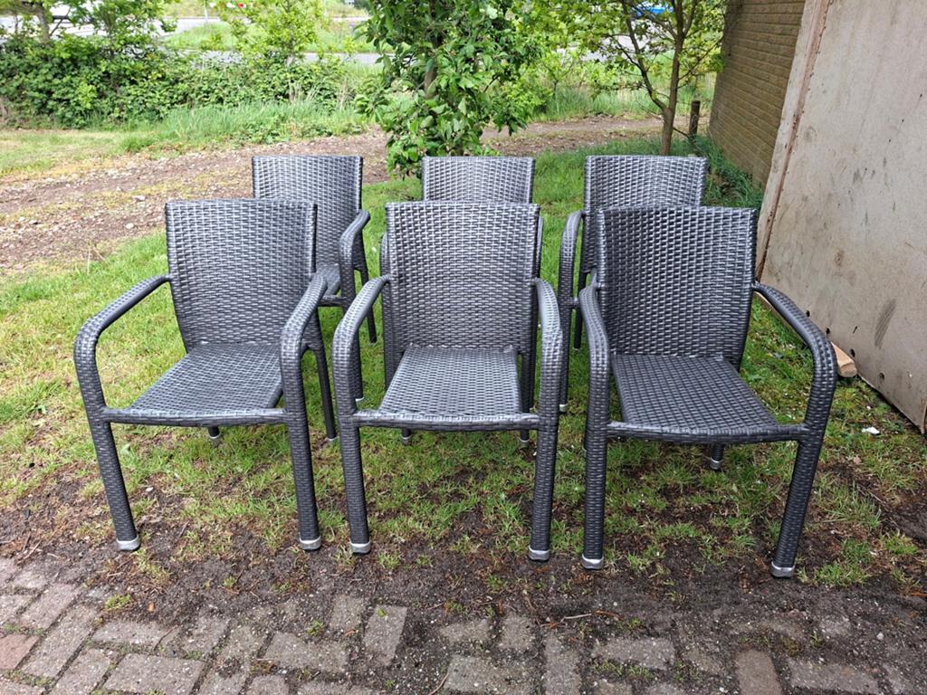 Horeca terras stoelen, Ophalen of Verzenden, Kunststof, Stapelbaar
