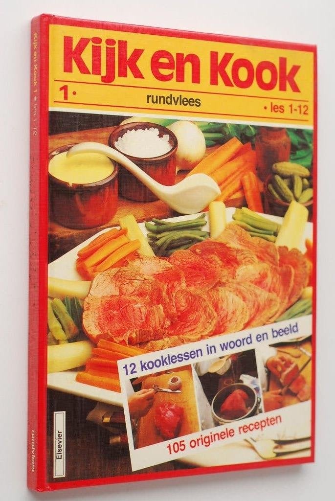 Rundvlees 12 kooklessen - Kookboek Elsevier jaren 80, Boeken, Verzenden, Zo goed als nieuw, Nederland en België