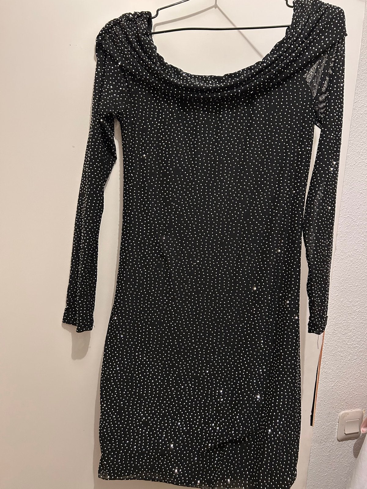 Prachtige zwarte strass jurk – sparkling party dress, Kleding | Dames, Ophalen of Verzenden, Zo goed als nieuw, Maat 46/48 (XL) of groter