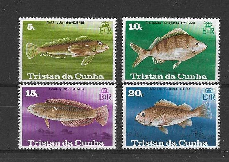 Tristan da Cunha Michel 245-248 postfris  VISSEN, Ophalen of Verzenden, Overige landen, Postfris