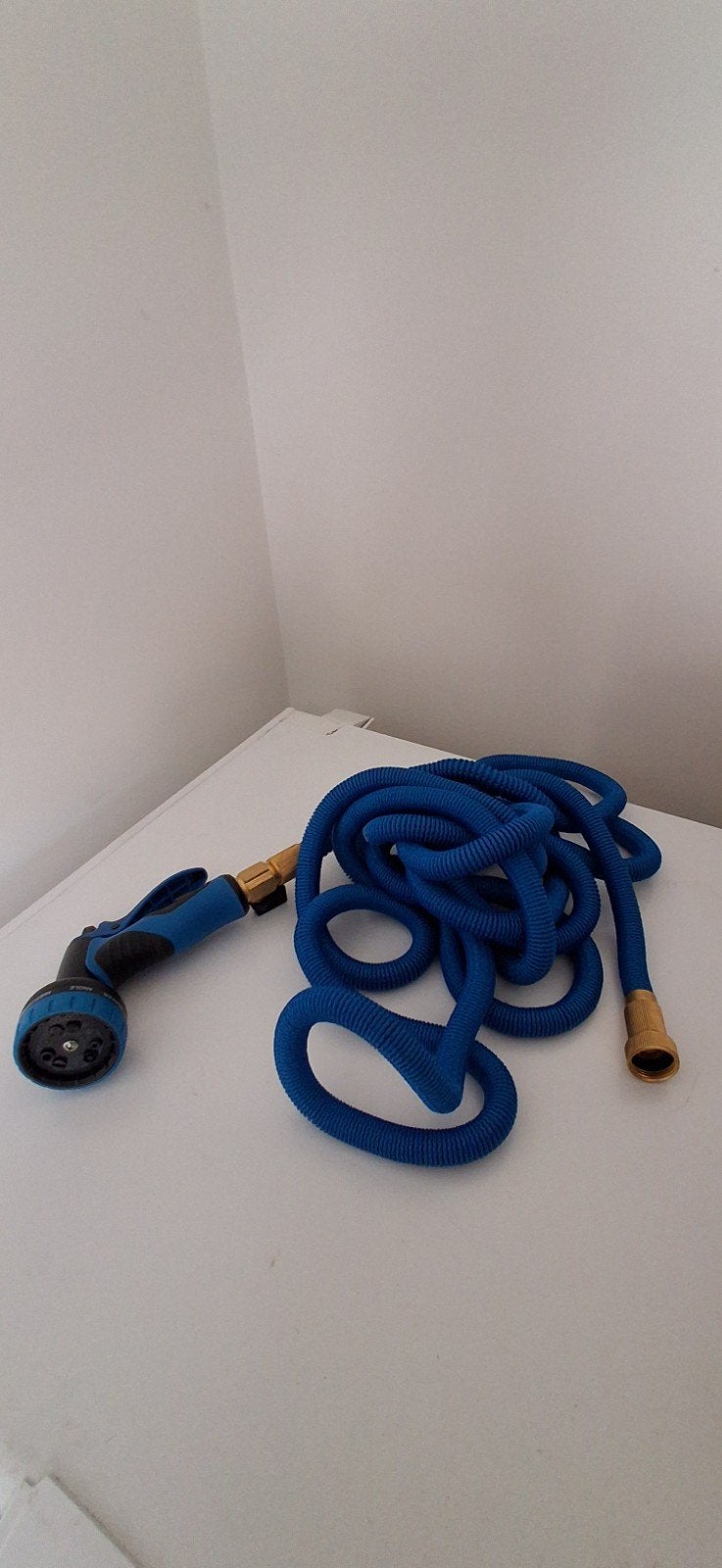 Tuinslangset 15M met broeispistool en messing koppelingen, Ophalen