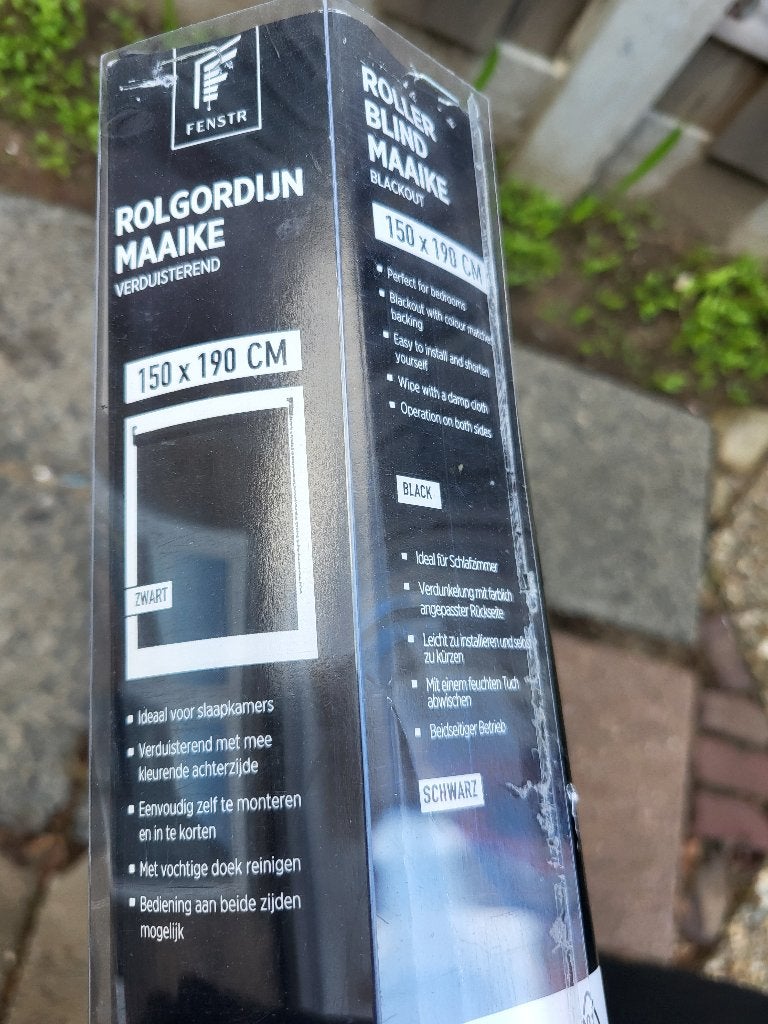 Rolgordijn Zwart 150x190, Ophalen of Verzenden, Zo goed als nieuw, Zwart