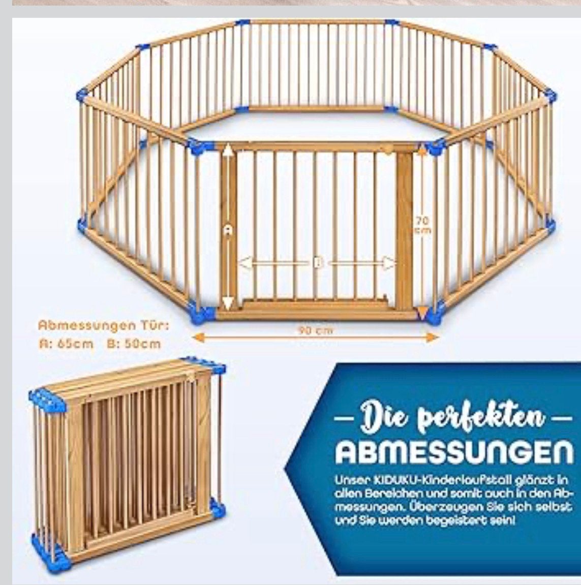 KIDUKU XXL Veiligheidshek - Box met 8 elementen, Ophalen, Nieuw, Overige vormen