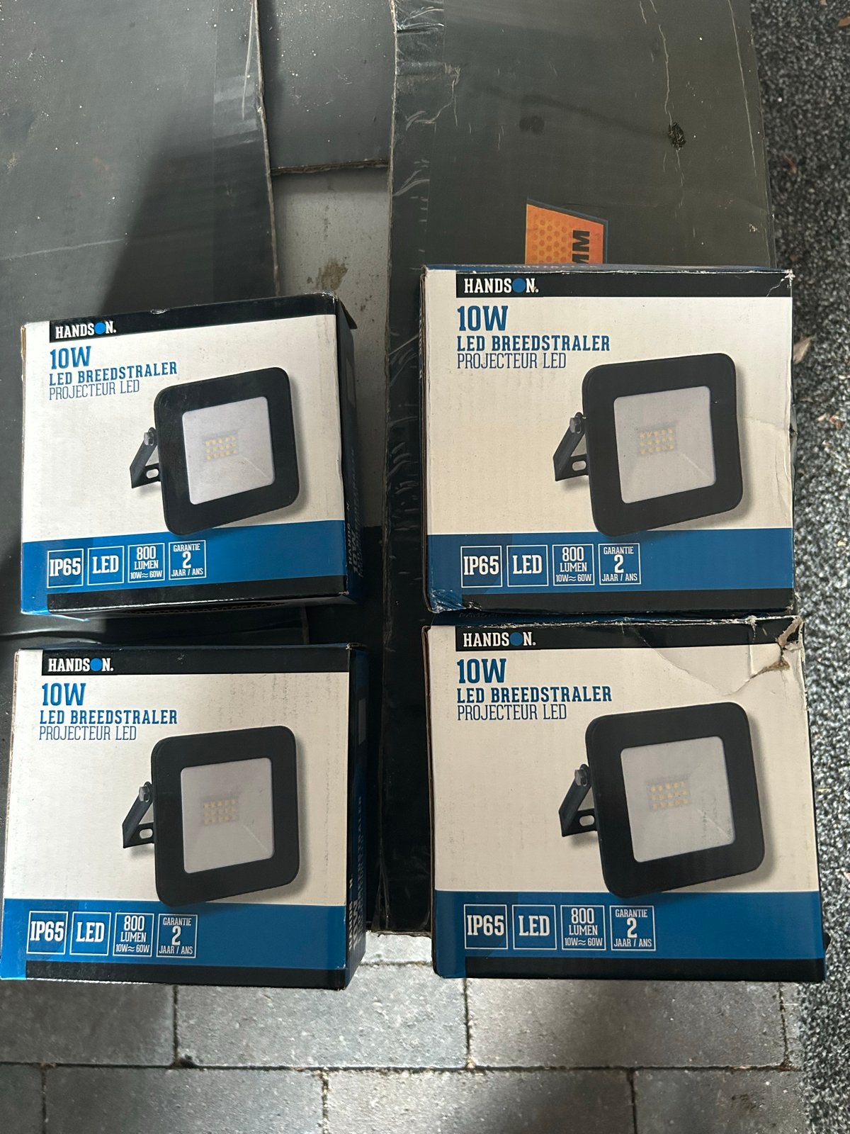 4x Hands N. 10W LED Breedstraler IP65 - Nieuw in doos, Minder dan 50 watt, Overige typen, Ophalen of Verzenden, Netvoeding