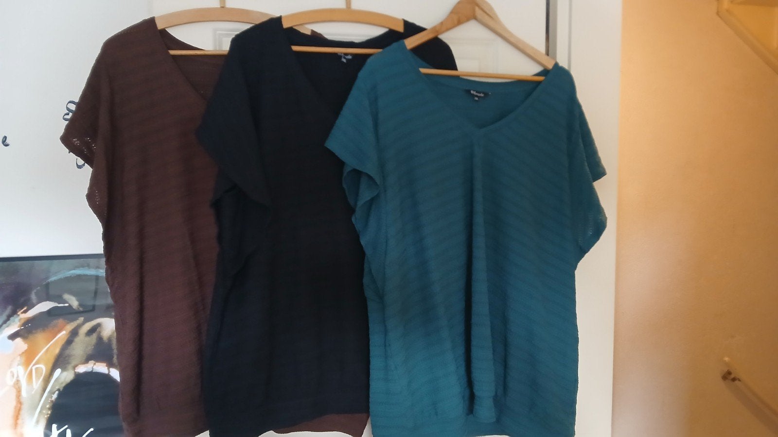 MS Mode XXL T-shirts (3 stuks) zwart bruin petrol), Meerkleurig, Maat 46/48 (XL) of groter, Ophalen of Verzenden, Korte mouw