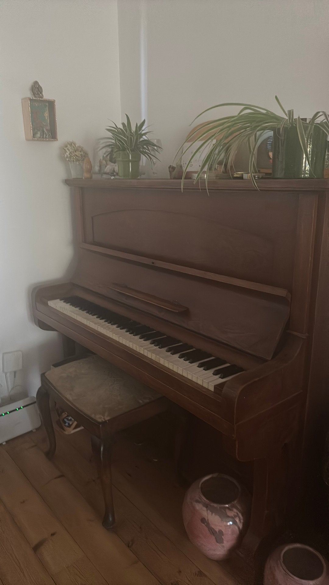 Piano, Muziek en Instrumenten, Piano's, Ophalen, Gebruikt, Bruin, Piano