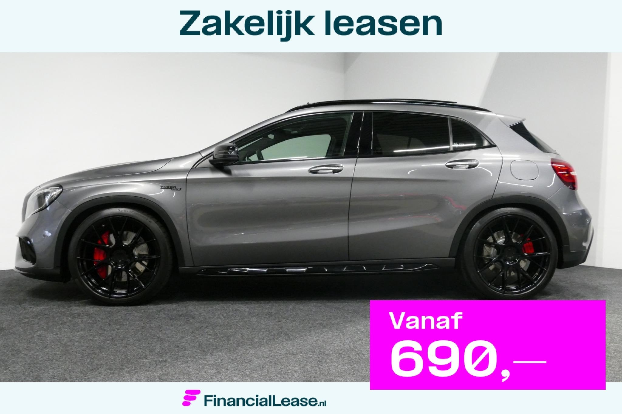 Mercedes-Benz GLA-klasse AMG 45 4MATIC Premium Plus / UNIEK, Automaat, Gebruikt, 4 cilinders, Leder en Stof