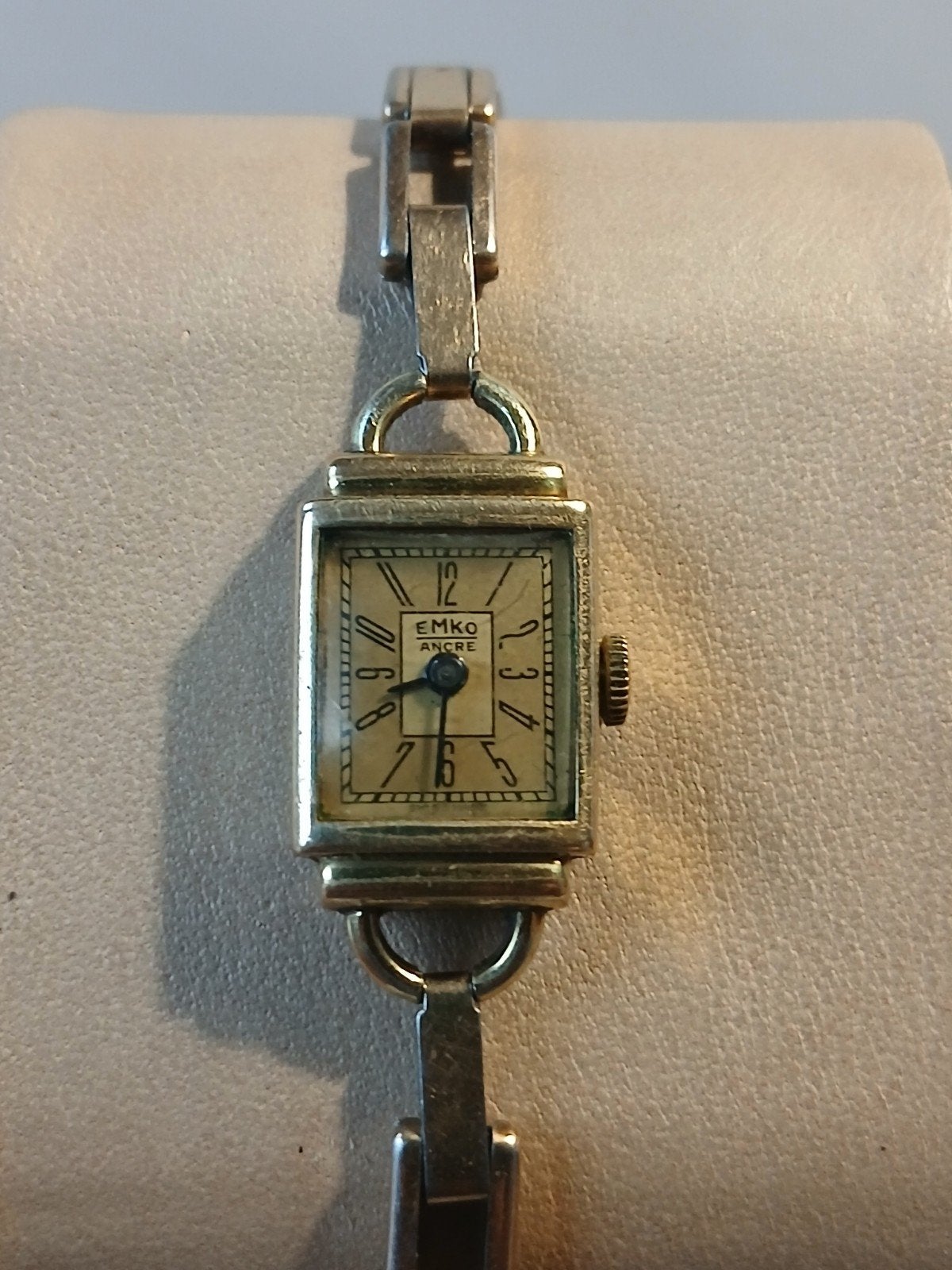 Vintage EMKO Ancre gouden Dameshorloge - Jaren '20 /30, Ophalen of Verzenden, Gebruikt