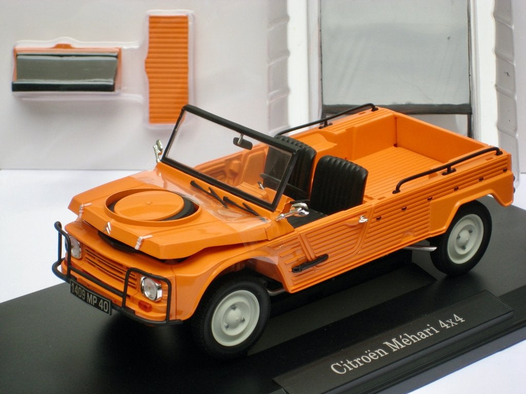 Citroen Mehari 4x4 oranje Kirghiz 1979 Norev 1:18, Hobby en Vrije tijd, Modelauto's | 1:18, Ophalen of Verzenden, Nieuw, Auto