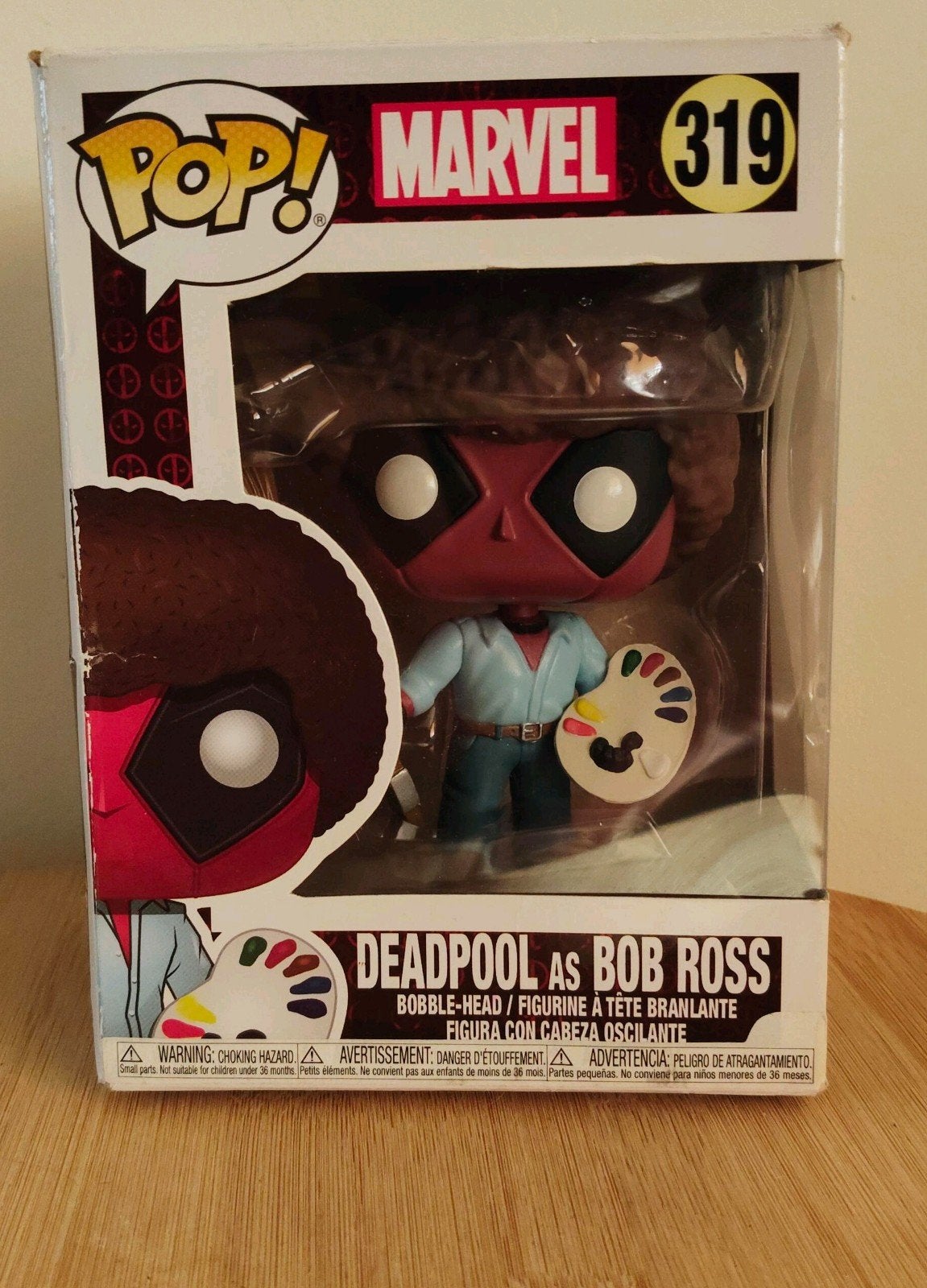 Funko pop Deadpool als Bob Ross. Nr. 319, Ophalen of Verzenden