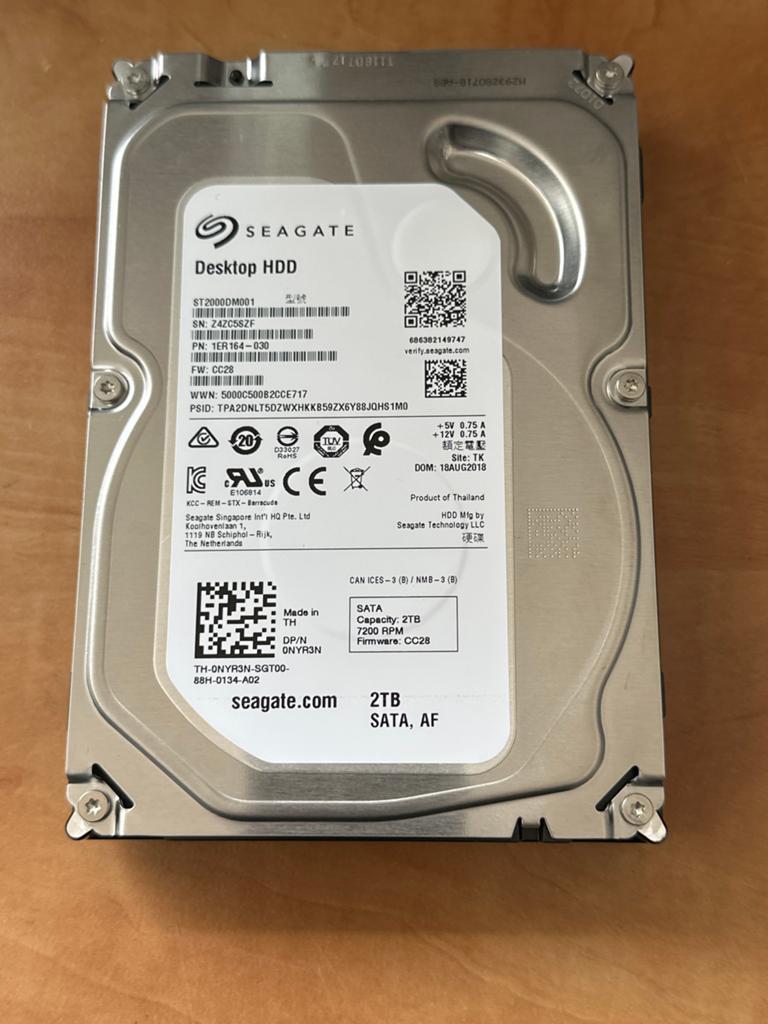 Seagate Barracuda 2TB HDD SATA - Zo goed als nieuw, Ophalen, Zo goed als nieuw, Hdd, Desktop