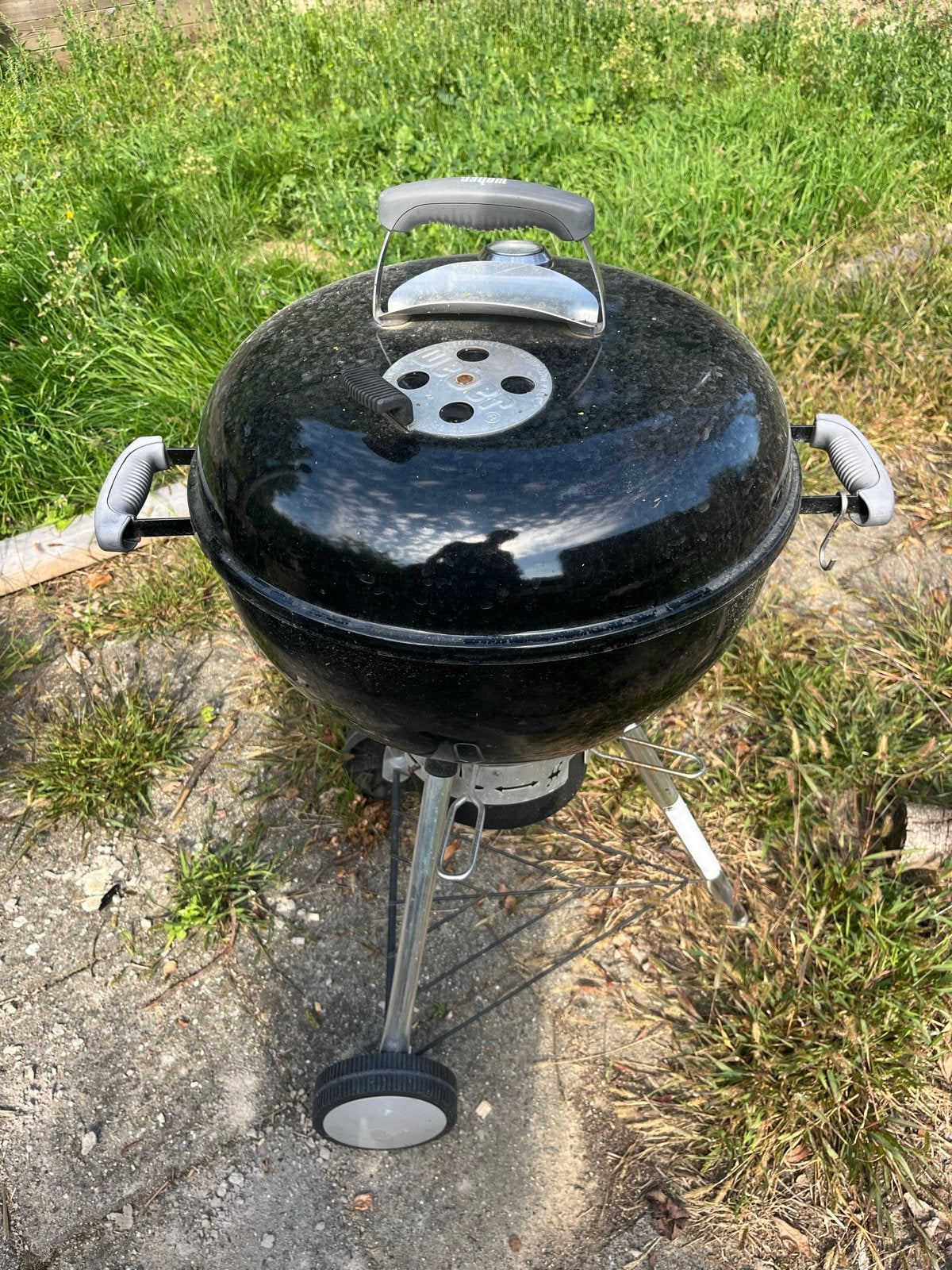 Weber Compact Kettle Houtskoolbarbecue, Tuin en Terras, Ophalen, Gebruikt