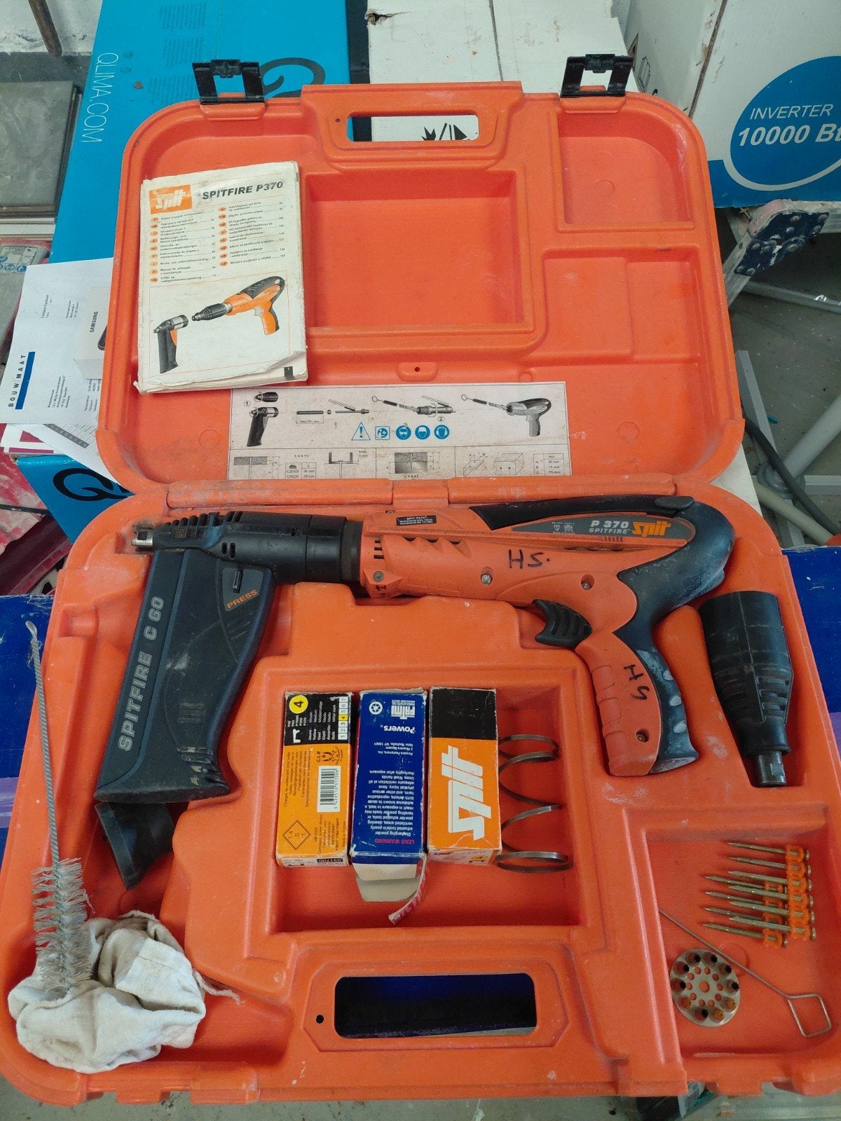 Spit P370 Schiethamer met accessoires in koffer, Ophalen, Gebruikt, Overige typen