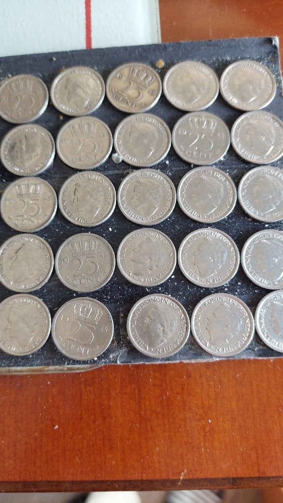 kwartjes wilhelmina tijdperk, Postzegels en Munten, Ophalen of Verzenden, Koningin Wilhelmina, 25 cent, Setje