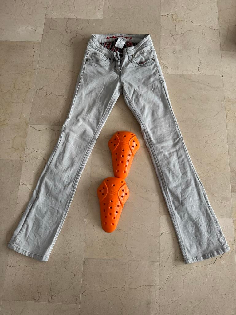 Held motorbroek jeans dames maat 34 (XS), Ophalen of Verzenden, Maat 34 (XS) of kleiner, Gedragen, Grijs
