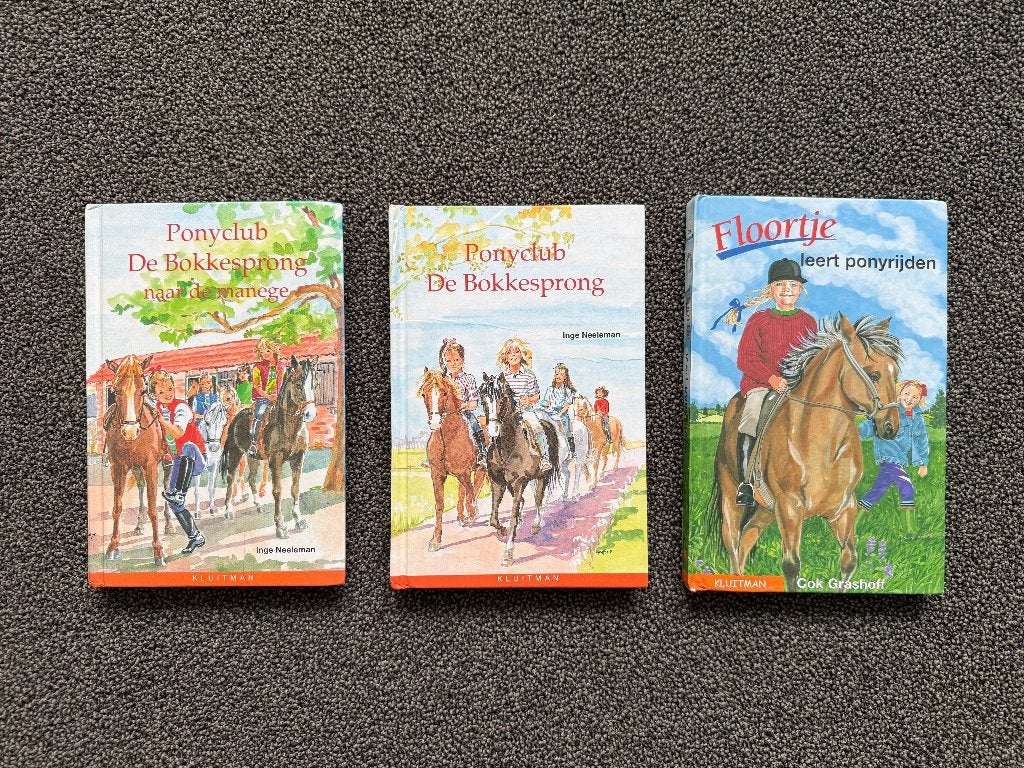 3 boeken Ponyclub de Bokkesprong en Floortje, Ophalen of Verzenden, Zo goed als nieuw, Fictie algemeen