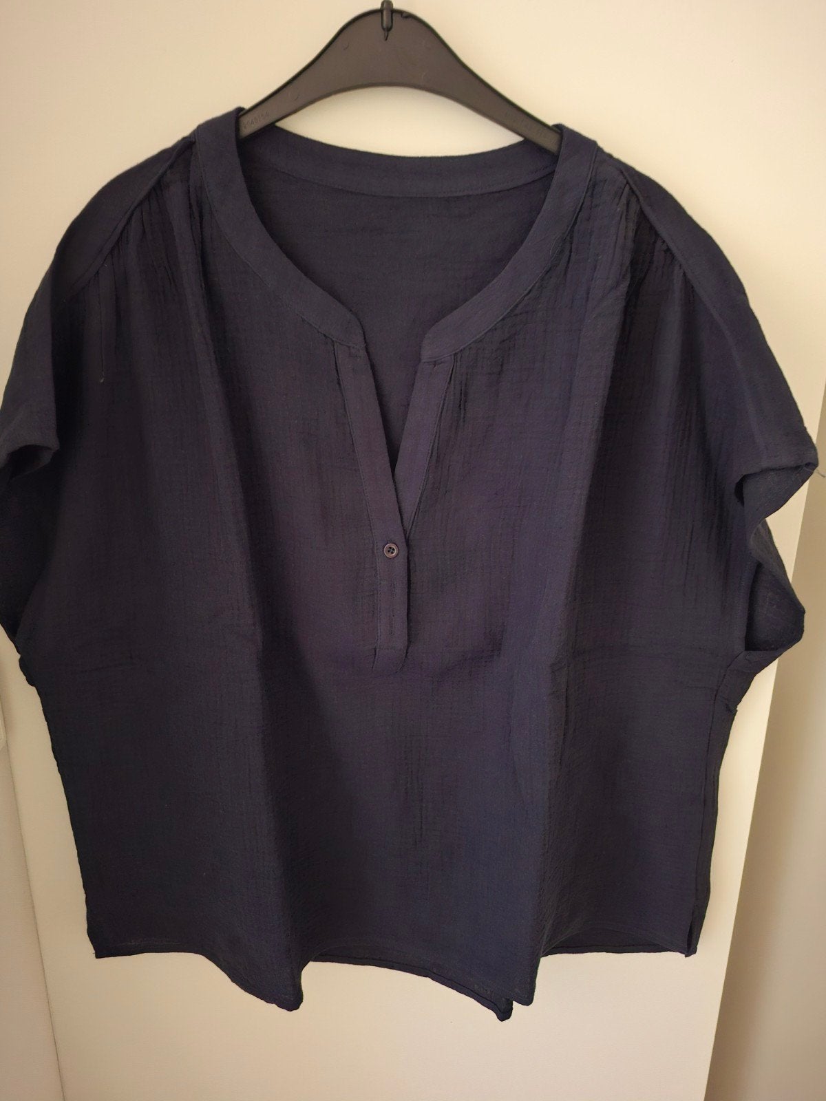 nieuw mousseline top mt 48-50, Ophalen of Verzenden, Nieuw, Maat 46/48 (XL) of groter, Blauw