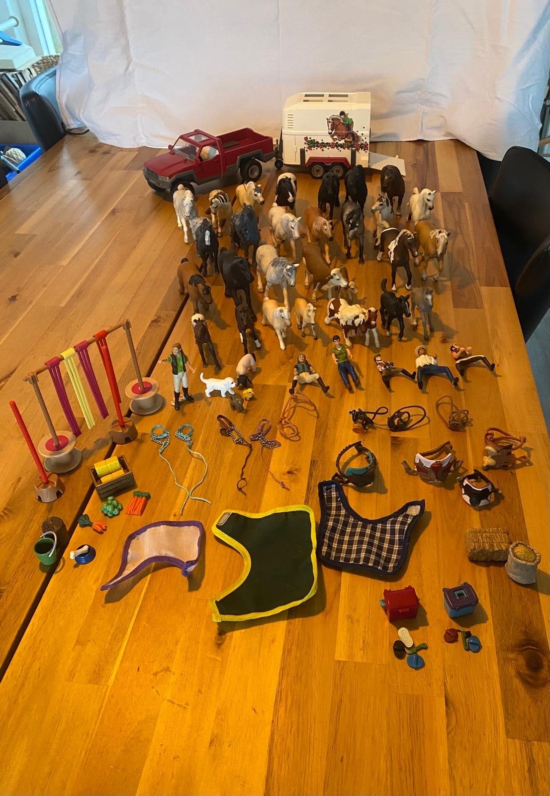 Grote Schleich collectie met paarden, dieren en accessoires, Ophalen of Verzenden, Gebruikt