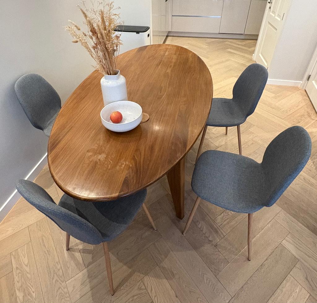 4x Design eetkamerstoelen La Redoute, Huis en Inrichting, Stoelen, Ophalen, Gebruikt, Scandinavisch, Grijs