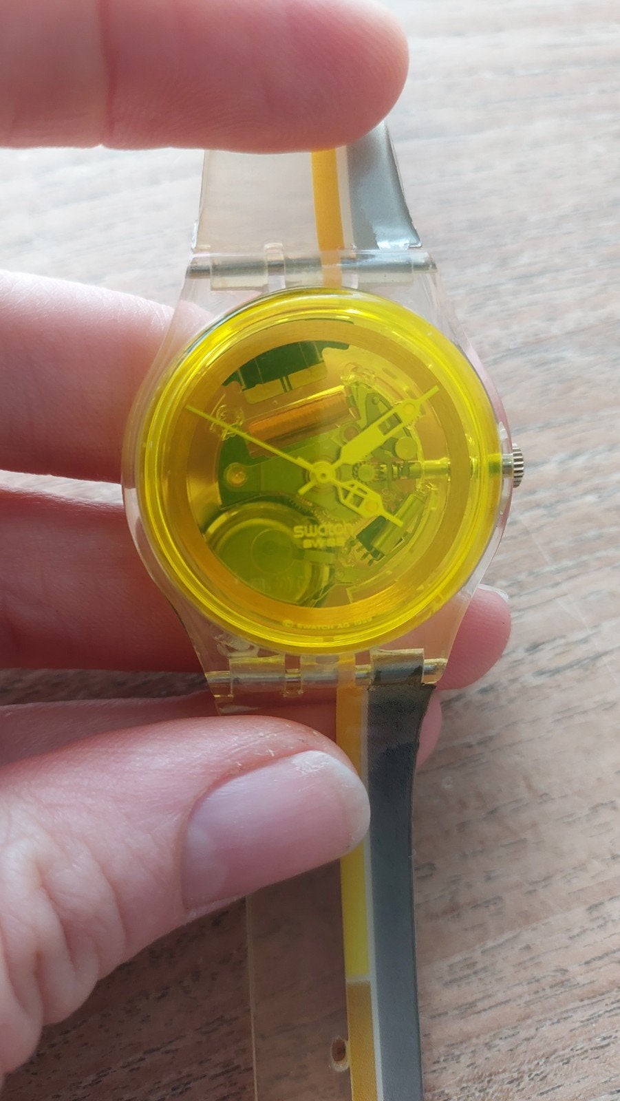 Originele vintage Swatch Moonstruck SKK115 - 1999, Kunststof, Gebruikt, Polshorloge, Swatch