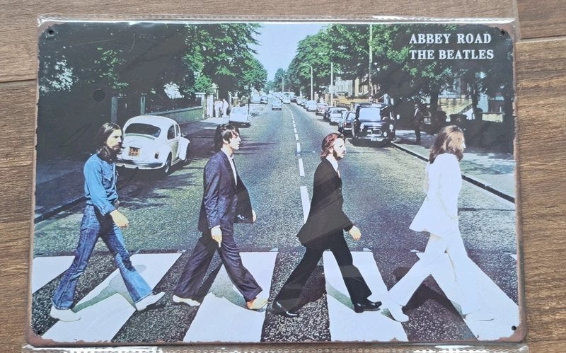 Metalen bord The Beatles 30x20 cm, NIEUW!, Ophalen of Verzenden, Nieuw, Overige typen