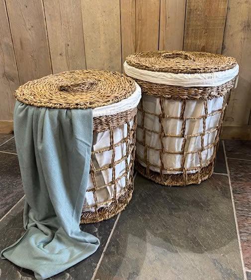 Waamand home society, Huis en Inrichting, Woonaccessoires | Schalen en Manden, Ophalen, Nieuw, Rond, Riet