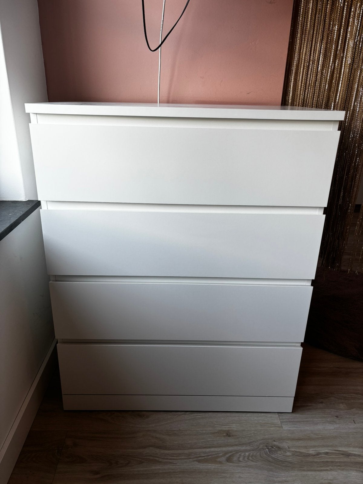 Ikea Malm Ladekast met 4 Lades, wit, 80x100 cm, Ophalen, 50 tot 100 cm, Zo goed als nieuw, 3 of 4 laden