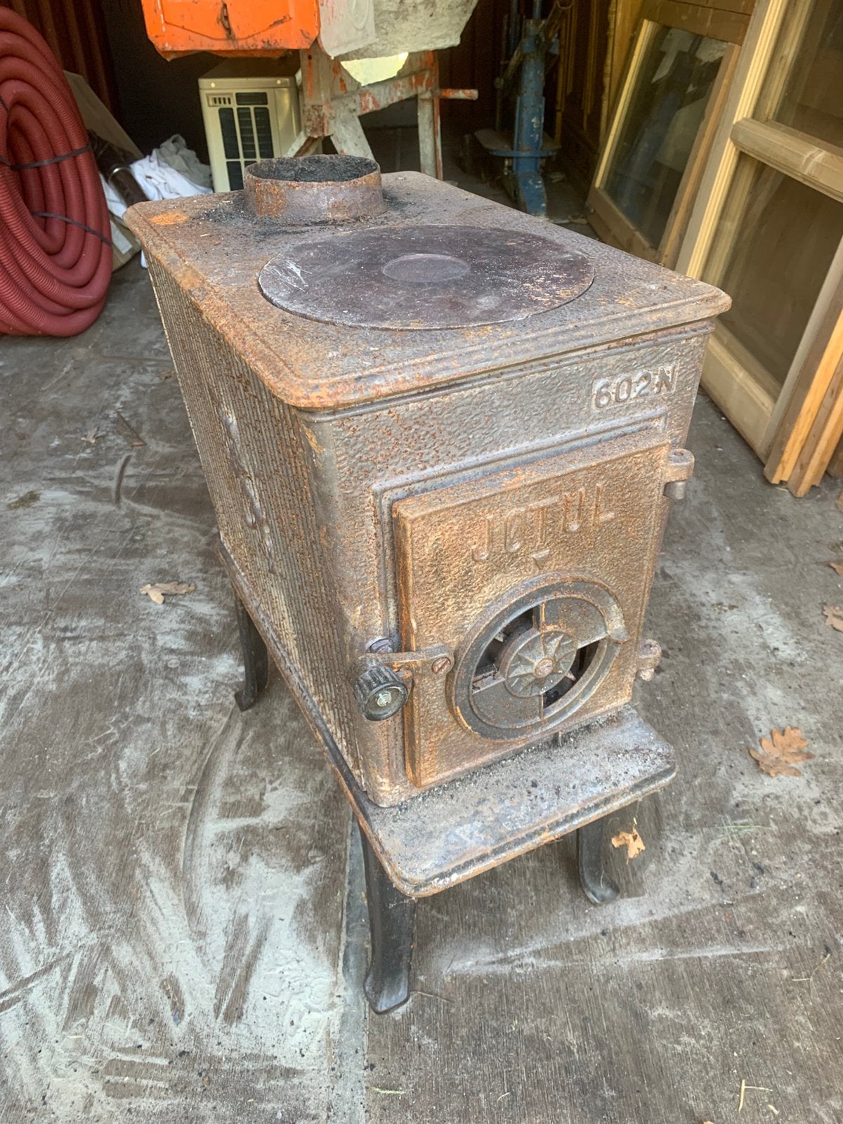 Houtkachel Jotul 602N met toebehoren, Ophalen, Gebruikt, Houtkachel, Vrijstaand