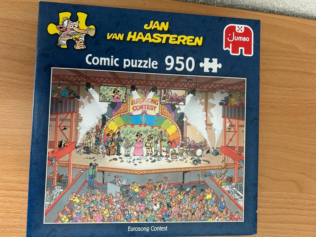 Puzzel Jan van Haasteren " Eurosong Contest", Ophalen, 500 t/m 1500 stukjes, Gebruikt, Legpuzzel