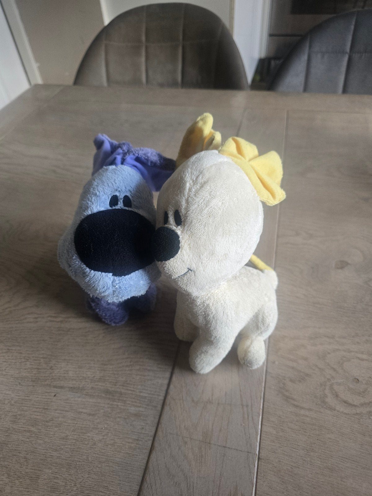 Woezel en Pip knuffels - set van 2 (ca. 15 cm), Gebruikt, Overige karakters, Meerkleurig, Klein (minder dan 20 cm)