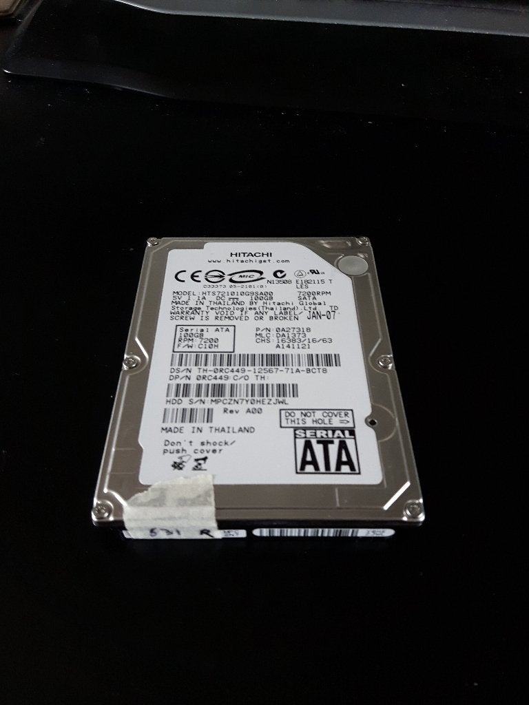 Hitachi Deskstar 100GB - SATA 2,5 inch [HDD-631x) 8-8, Computers en Software, Harde schijven, Intern, Gebruikt, Ophalen of Verzenden