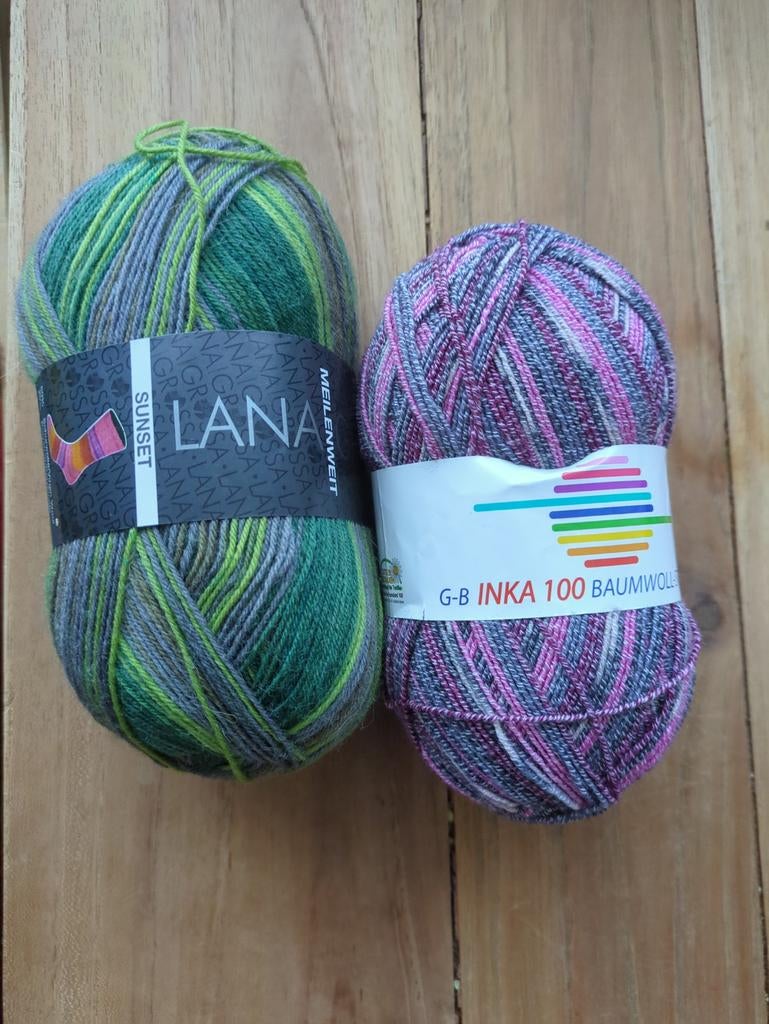 Sokkenwol lana grossa en inka 100, Ophalen of Verzenden, Breien of Haken, Wol of Garen