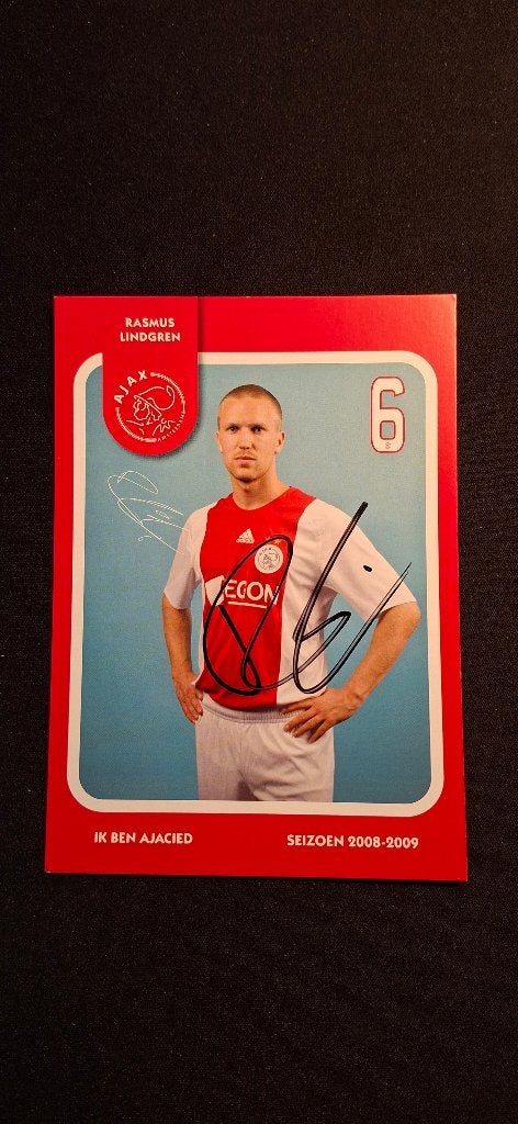 Spelerskaart met handtekening; Rasmus Lindgren # Ajax, Ophalen of Verzenden, Nieuw, Ajax, Spelerskaart