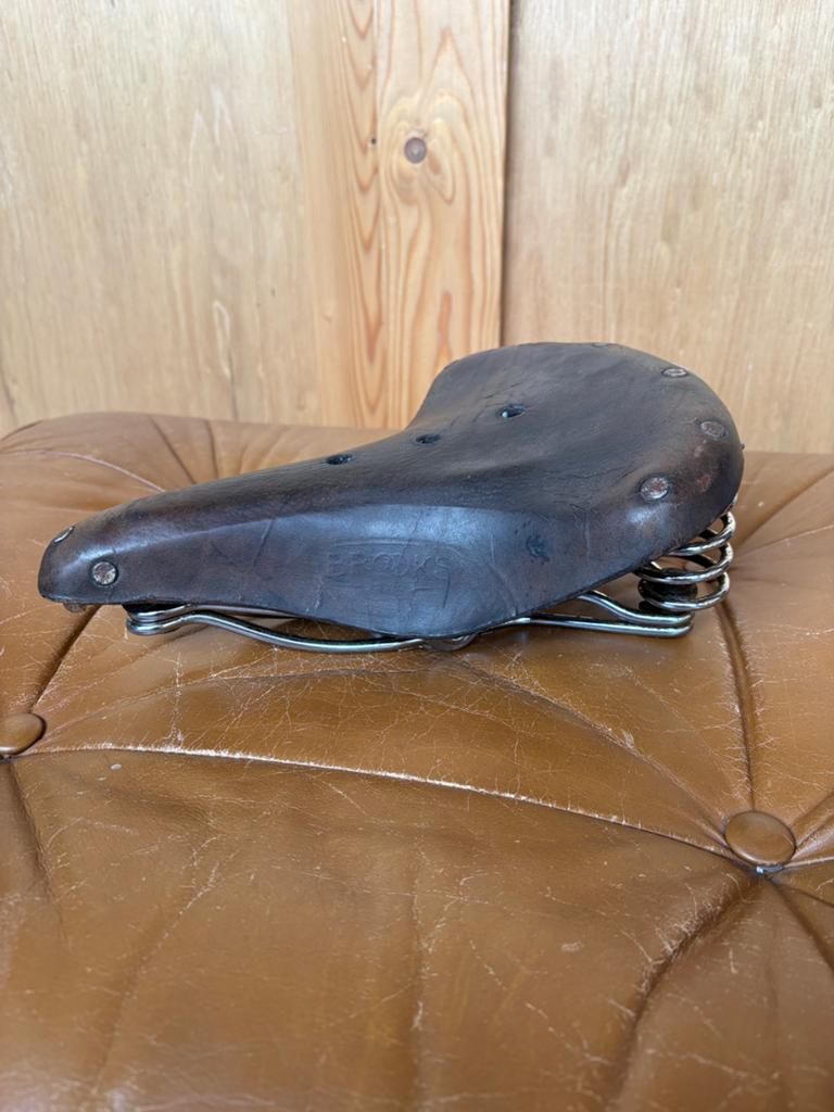 Brooks B66 fietszadel leder bruin oldtimer fiets Engeland, Ophalen of Verzenden, Gebruikt