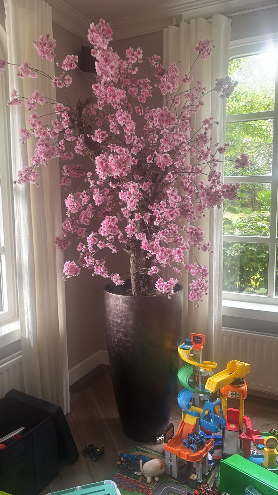 Grote kunstbloesem boom - roze bloesem, Huis en Inrichting, Ophalen, Binnen, Gebruikt, Roze
