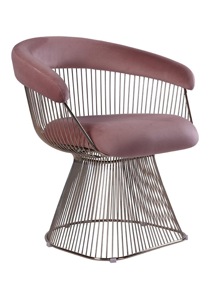 OHNO Wire Chair Armleunstoel Small - Roze, Huis en Inrichting, Niet ingevuld, Overige materialen, Overige kleuren, Niet ingevuld